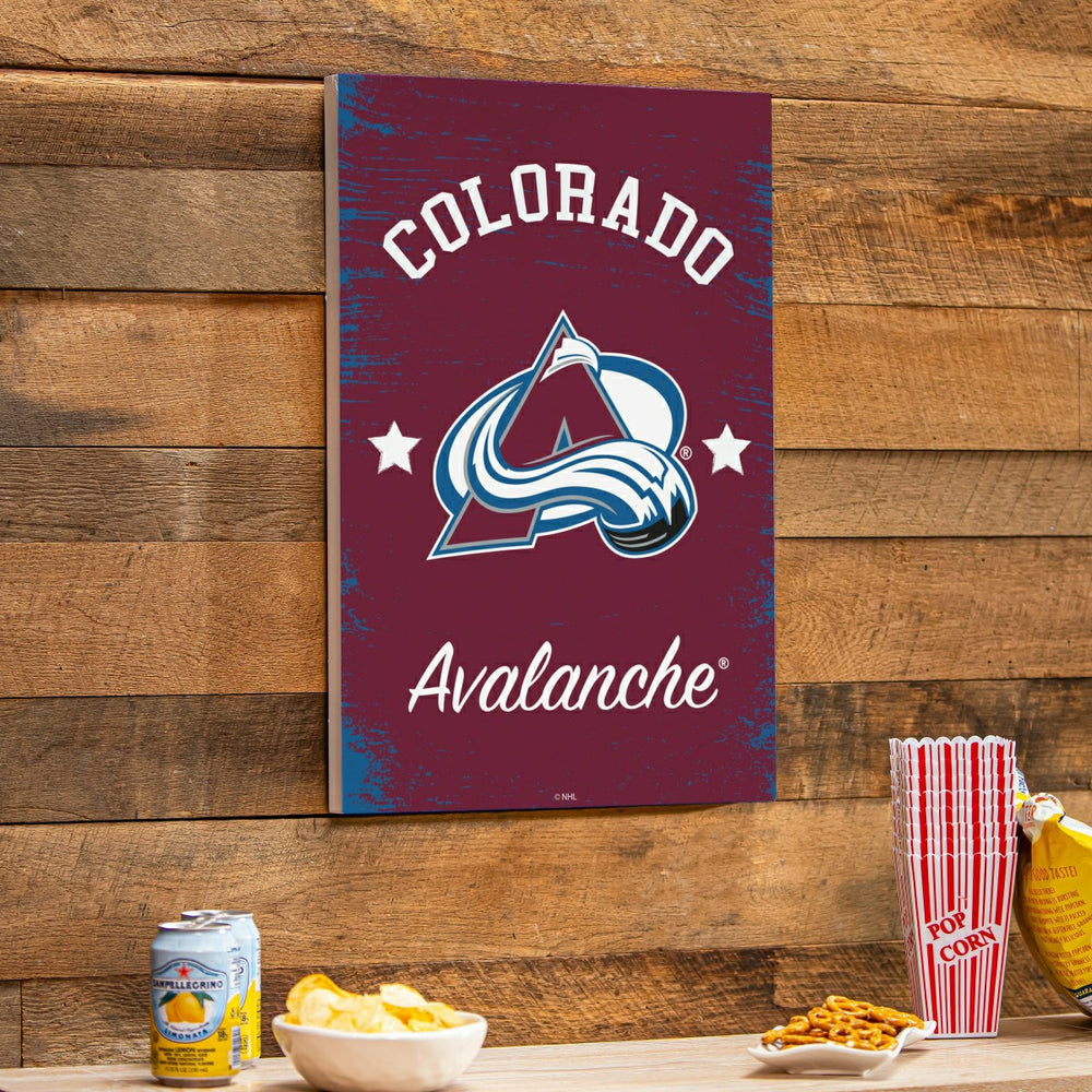 Colorado Avalanche Wood Wall Sign, 16x24