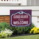 Colorado Avalanche Coroplast Yard Sign, "Fans Welcome"