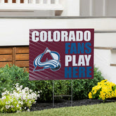 Colorado Avalanche Coroplast Yard Sign "Fans Play Here"