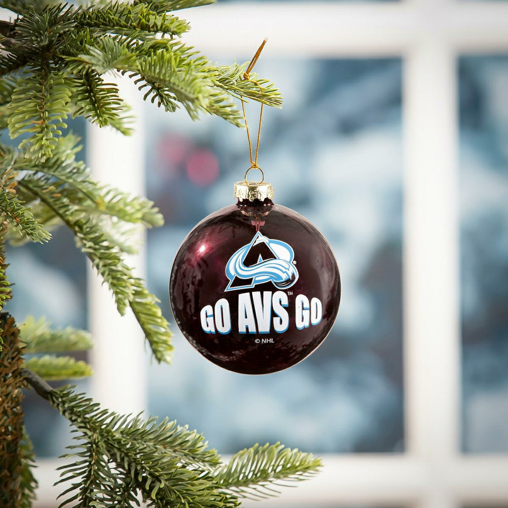Blown Glass Ornament, Colorado Avalanche