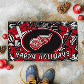 Detroit Red Wings Holiday PVC Mat, 28"x16"