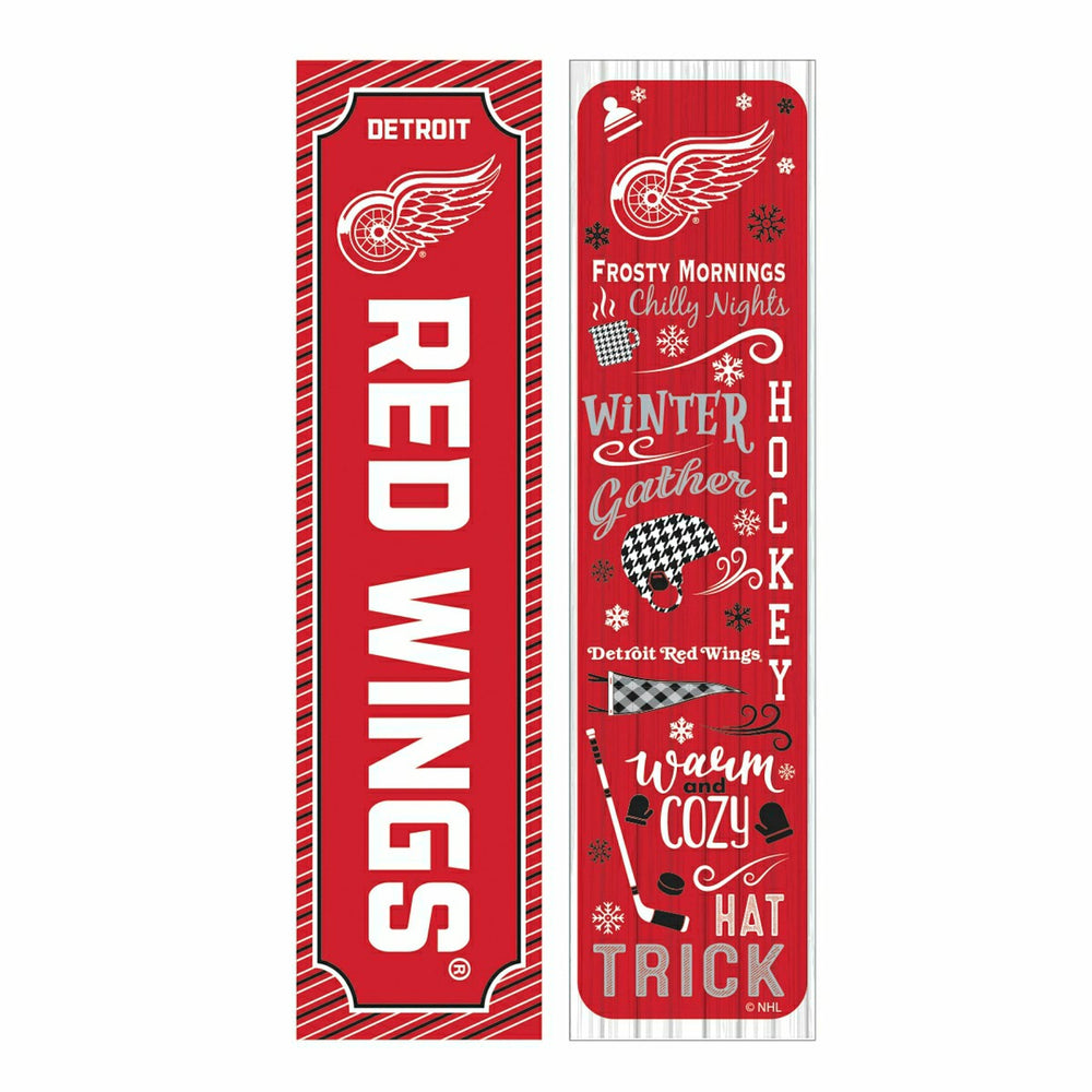Detroit Red Wings 46" Double Sided Leaner, Winter Seasonal