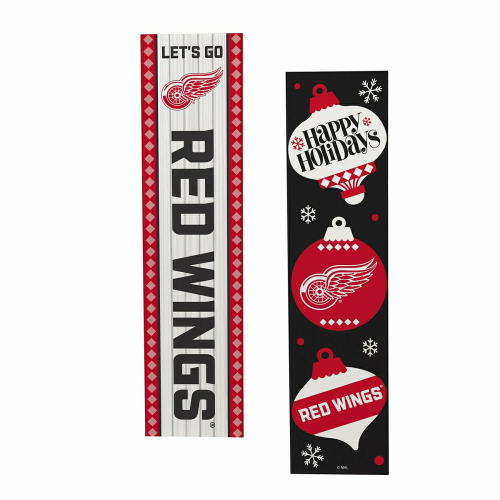 Detroit Red Wings 47" Double Sided Leaner, Christmas