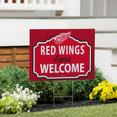 Detroit Red Wings Coroplast Yard Sign, "Fans Welcome"