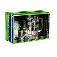 Seattle Seahawks, Stemless 17OZ Wine & Beer 16 OZ Gift Set