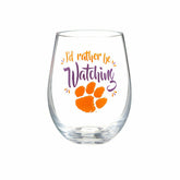 Clemson University, 17oz Boxed Stemless Glass