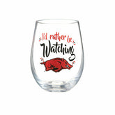 University of Arkansas, 17oz Boxed Stemless Glass