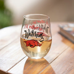 University of Arkansas, 17oz Boxed Stemless Glass