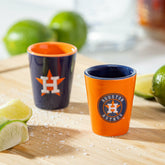 Houston Astros 4-Piece Ceramic 2oz. Shot Glass Set