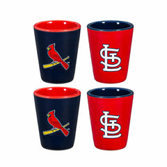 St Louis Cardinals 4-Piece Ceramic 2oz. Shot Glass Set