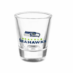 Seattle Seahawks 4-Piece Ceramic and Glass 2oz. Shot Glass Set