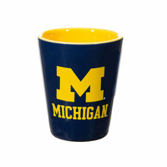 University Of Michigan 4-Piece Ceramic and Glass 2oz. Shot Glass Set