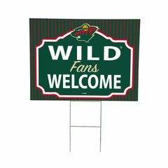 Minnesota Wild Coroplast Yard Sign, "Fans Welcome"