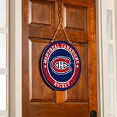Montreal Canadiens Round Door Décor with Hanging Rope, 18x18