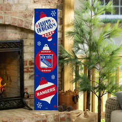 New York Rangers 47" Double Sided Leaner, Christmas