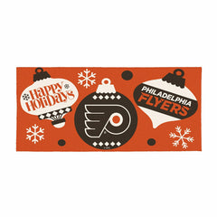 Philadelphia Flyers Holiday Flocked Coir Sassafras Switch Mat, 22"x10"