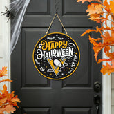 Pittsburgh Penguins Halloween Round Door Décor with Hanging Rope, 18x1