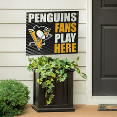Pittsburgh Penguins Coroplast Yard Sign "Fans Play Here"