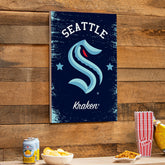 Seattle Kraken Wood Wall Sign, 16x24