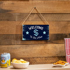 Seattle Kraken Wood Wall Sign, 6x11