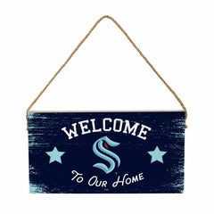 Seattle Kraken Wood Wall Sign, 6x11
