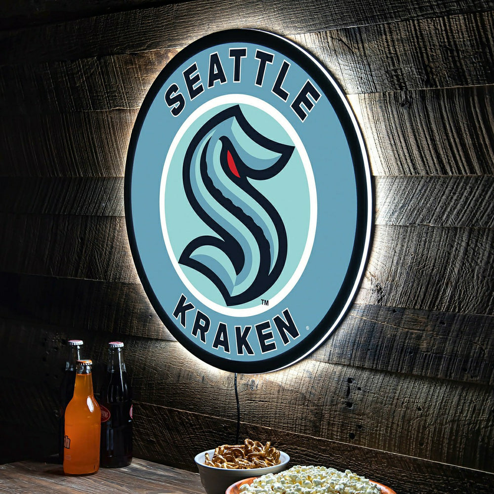 LED Wall Decor, Round, Seattle Kraken