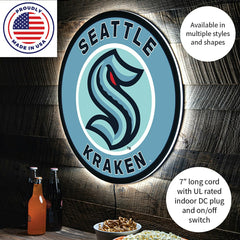 LED Wall Decor, Round, Seattle Kraken
