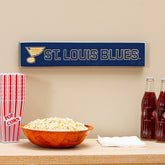 St Louis Blues Engraved Wood Sign, 3.5" x 18"