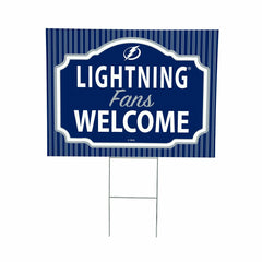 Tampa Bay Lightning Coroplast Yard Sign, "Fans Welcome"