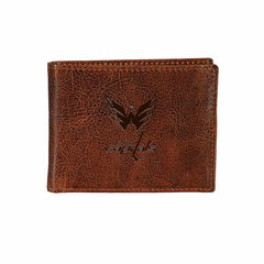 Washington Capitals, Embossed 100% Genuine Tumbled Leather Passcase Bi
