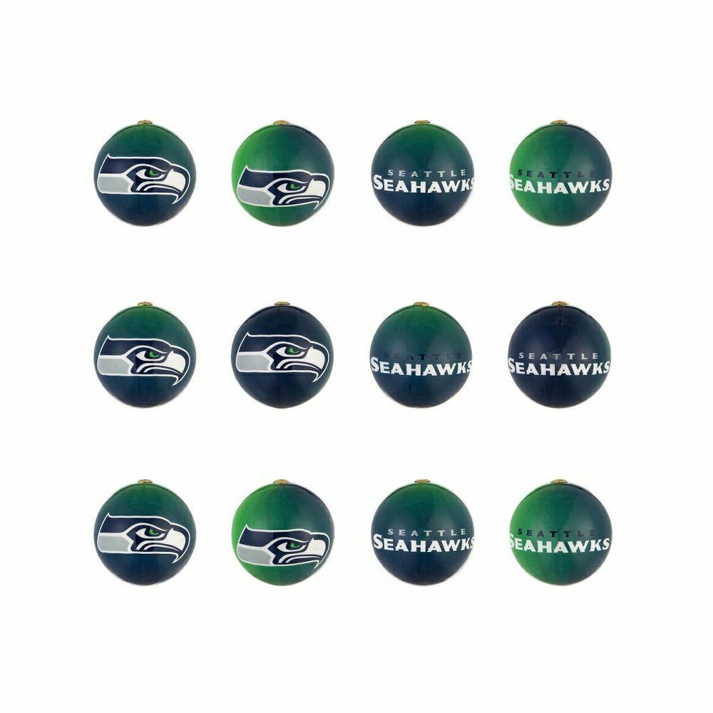 12pc Ornament Set, Seattle Seahawks