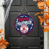 Boston Red Sox Halloween Round Door Décor with Hanging Rope, 18x18