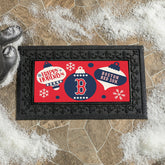 Boston Red Sox Holiday Flocked Coir Sassafras Switch Mat, 22"x10"