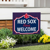 Boston Red Sox Coroplast Yard Sign, "Fans Welcome"