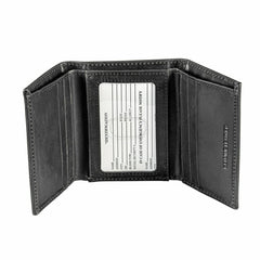 Chicago Cubs Black Tri-Fold Embroidered Wallet