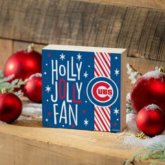 Chicago Cubs Block, Holiday, 6x6