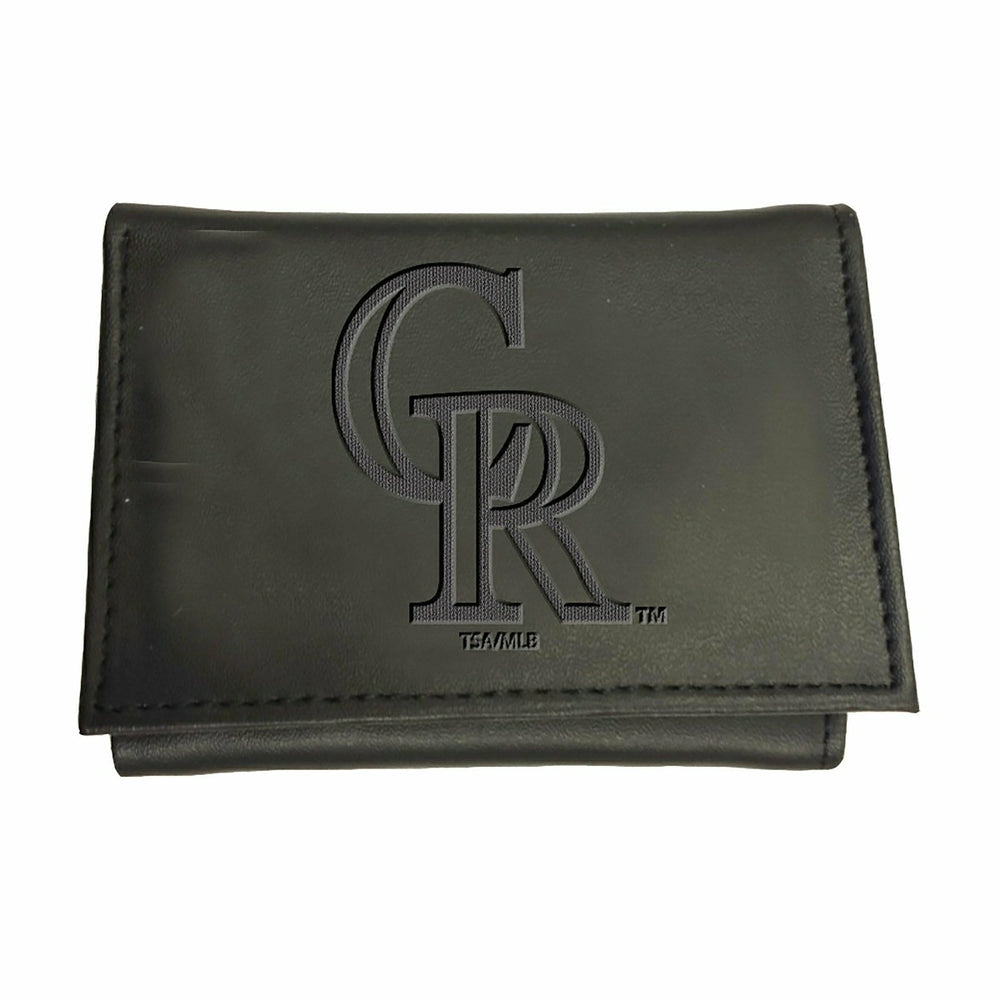 Colorado Rockies Tri-Fold Wallet Black