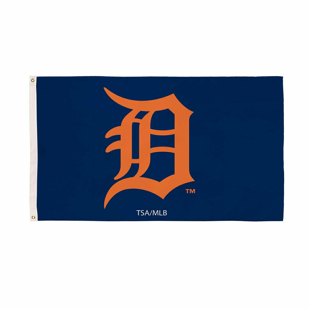 Detroit Tigers Single Sided Flag w/ 2 Grommets, 3'x5'