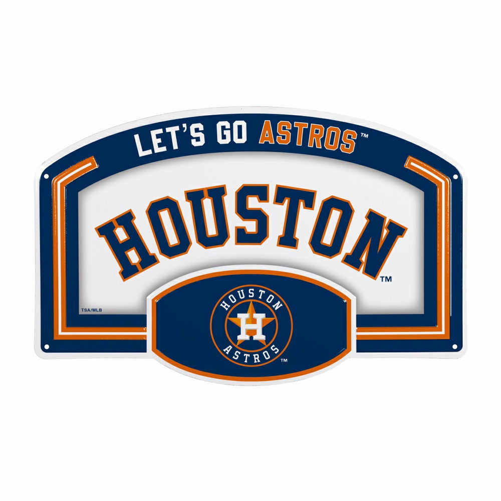 Houston Astros USA Embossed Steel Wall Sign, 11" x 17"