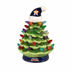 Houston Astros 8" LED Ceramic Christmas Tree