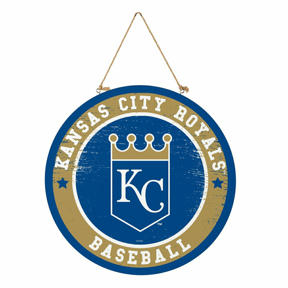 Kansas City Royals Round Door Décor with Hanging Rope, 18x18