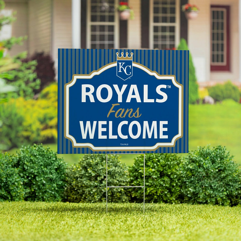 Kansas City Royals Coroplast Yard Sign, "Fans Welcome"