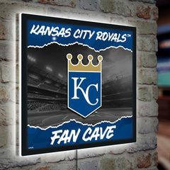 Kansas City Royals 23"H x 23"L LED Wall Decor, Edgelite, Square
