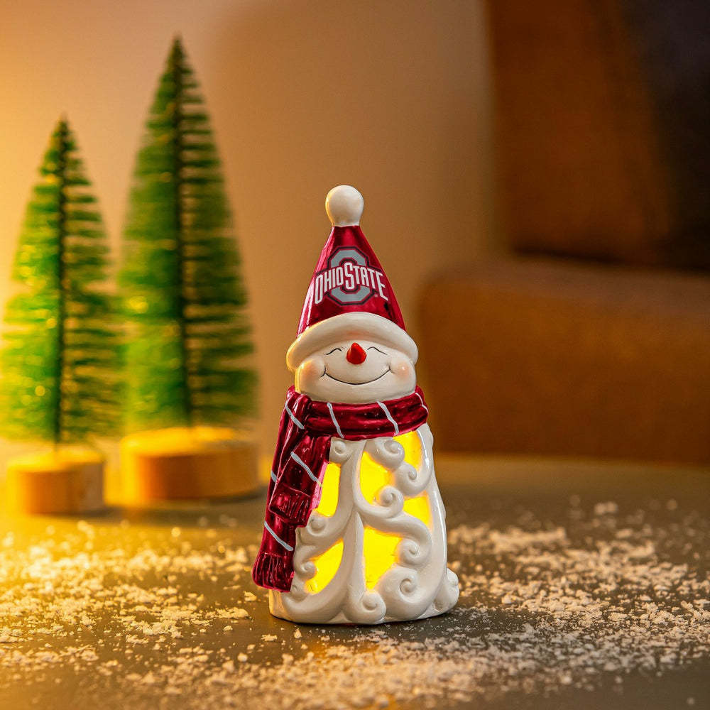 Ohio State University Snowman LED Statuary, 8"