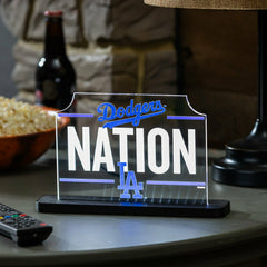 Los Angeles Dodgers Baseball Rectangle Desklite LED Decor