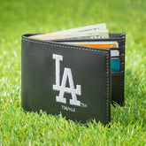 Los Angeles Dodgers Black Bi-Fold Embroidered Wallet w/ RFID Blocking