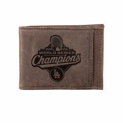 Los Angeles Dodgers, World Series 2025 Front Pocket Wallet, Brown