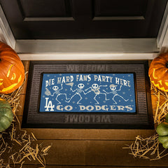Los Angeles Dodgers Flocked Coir Halloween Sassafras Switch Mat, 22"x1