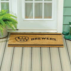 Milwaukee Brewers Large One Color Coir Mat, 36"x24"