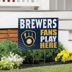 Milwaukee Brewers Coroplast Yard Sign "Fans Play Here"